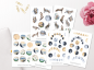 Preview: Wolf und Mond Sticker Set